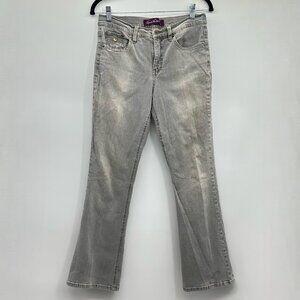Gloria Vanderbilt Gray High-Rise Baby Boot Jeans Size 8